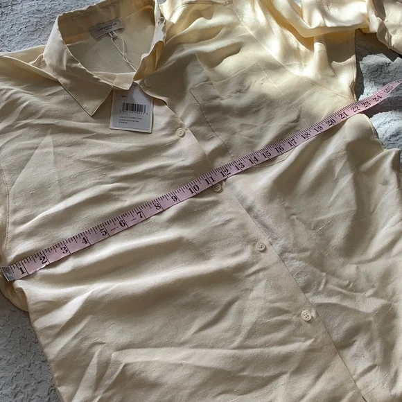 Lafayette 148 New York Cream Button Down Shirt - Picture 9 of 13